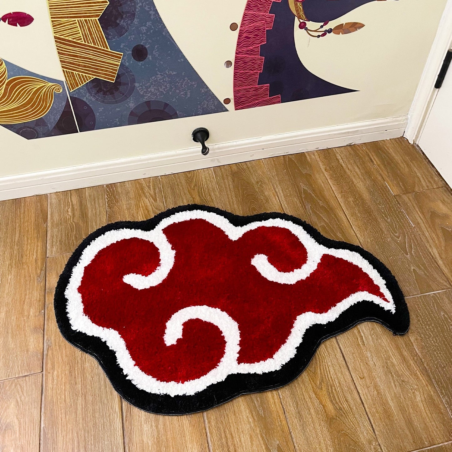 Japanese Anime Red Cloud Rug