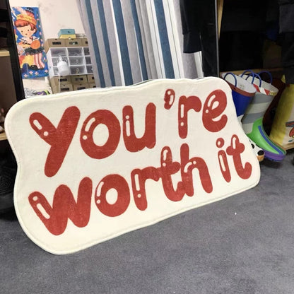 Irregular Good Things You Are Worth It Rug