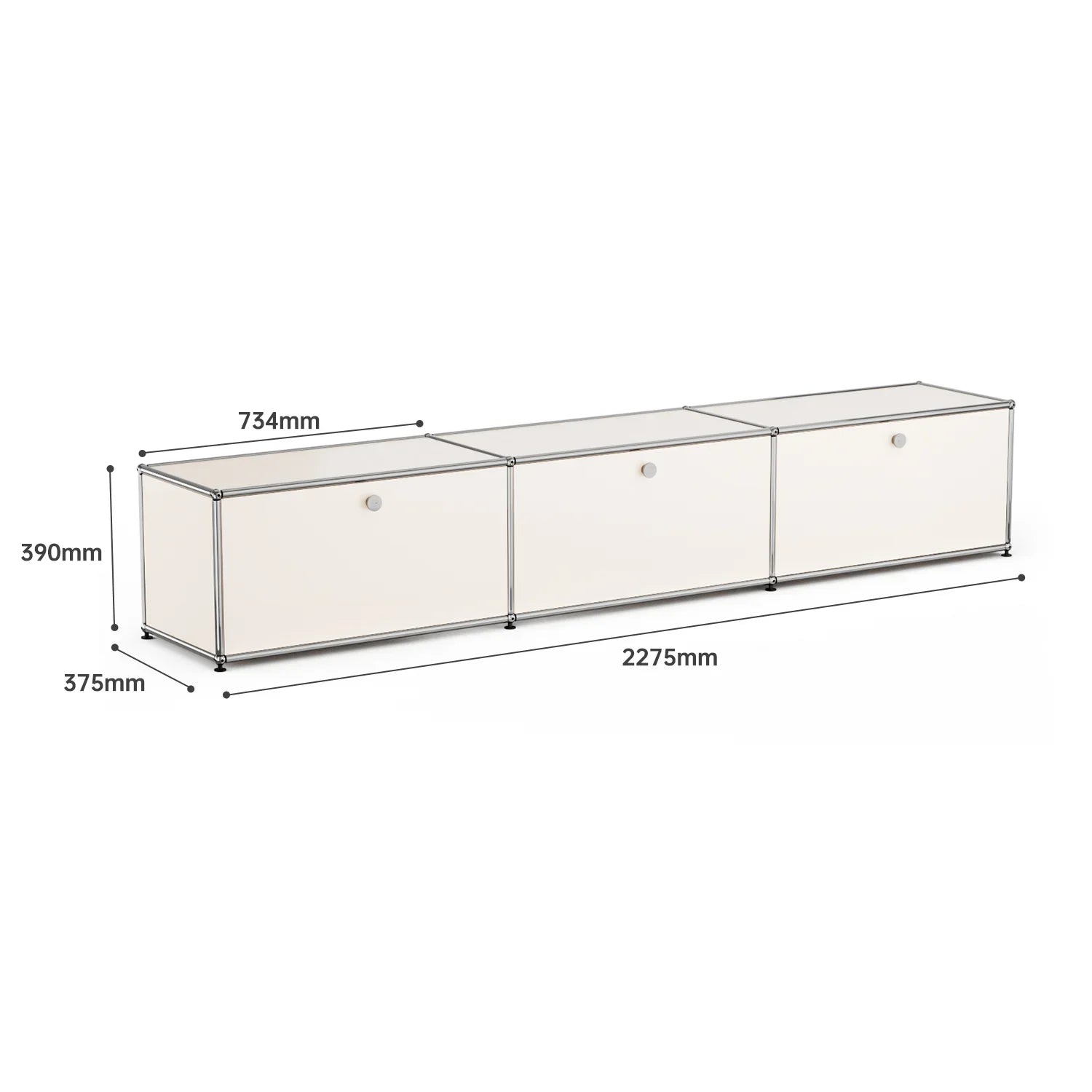 USM Haller White Modular Storage Cabinet Replica