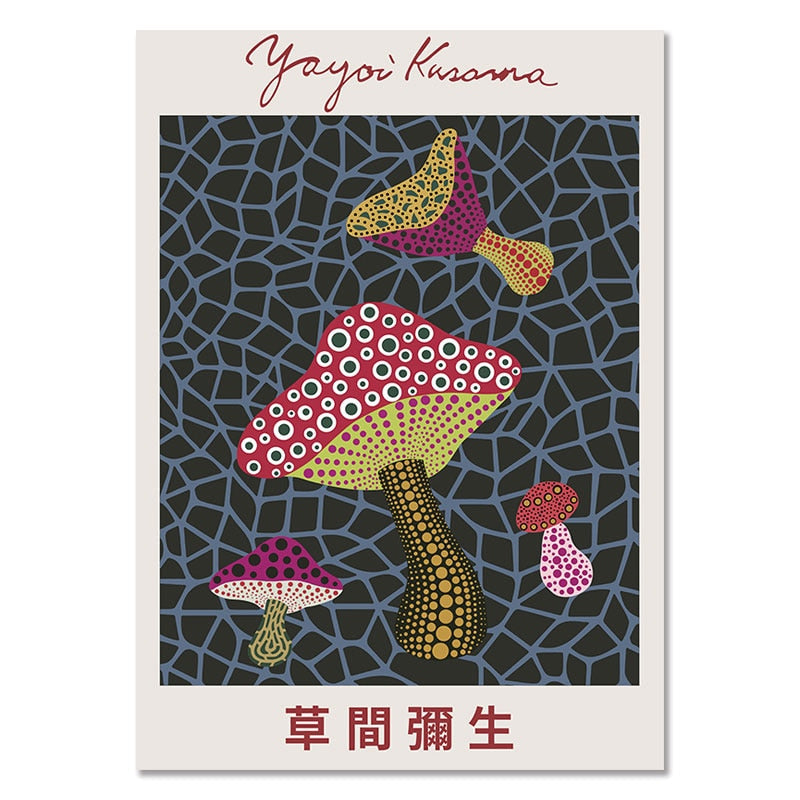 Abstract Kusama Yayoi Canvas Art