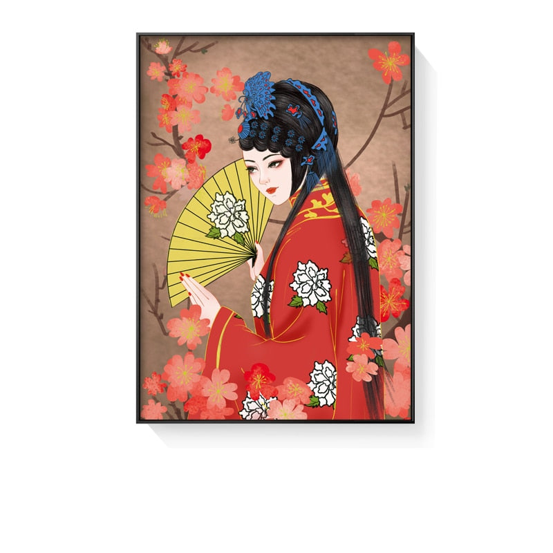 Chinese Traditional Peking Opera Female Canvas Art