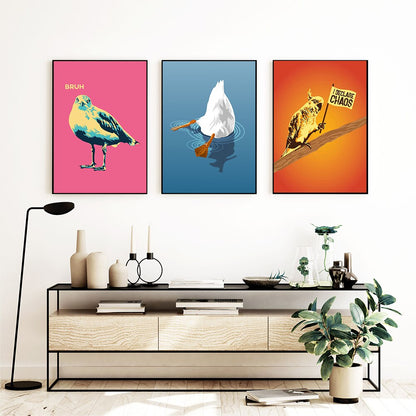 Funny Bird Duck Canvas Art