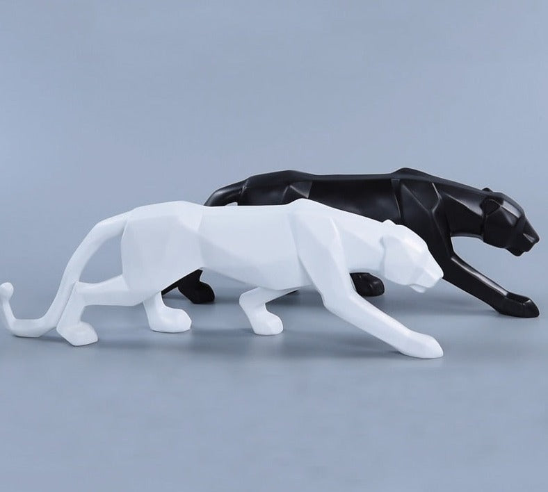 Geometric Panther Statue