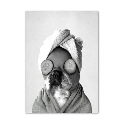 Funny Cute Dog Canvas Art