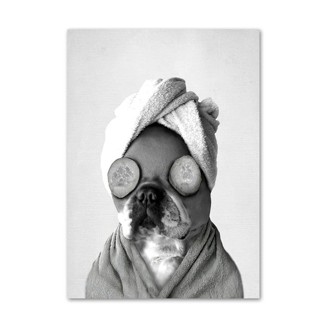 Funny Cute Dog Canvas Art