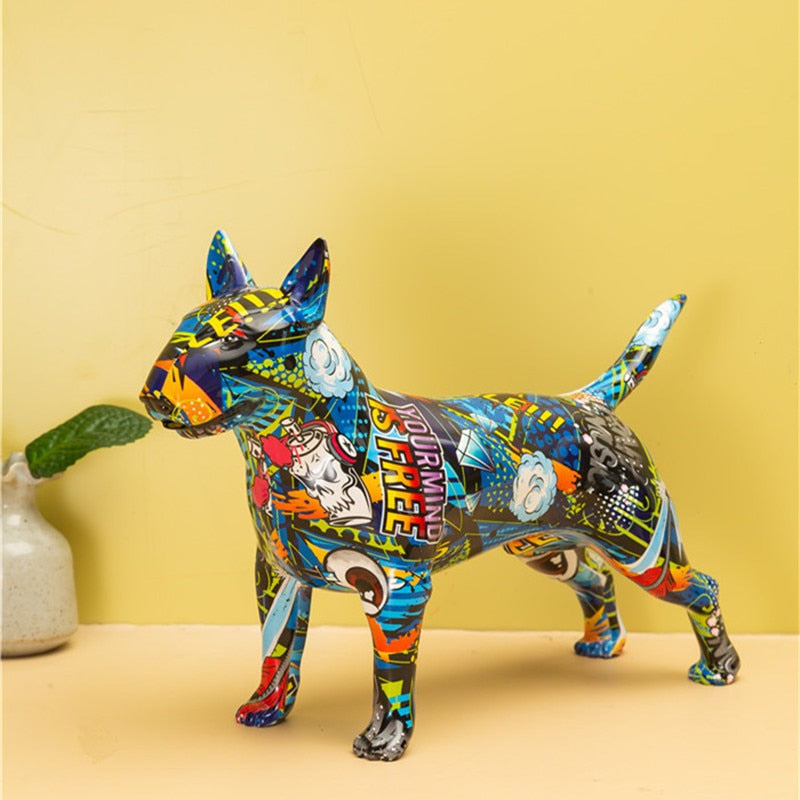 Graffiti Bullterrier Resin Statue