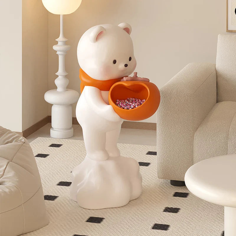 Cute Bear Snacks Storage Floor Ornament