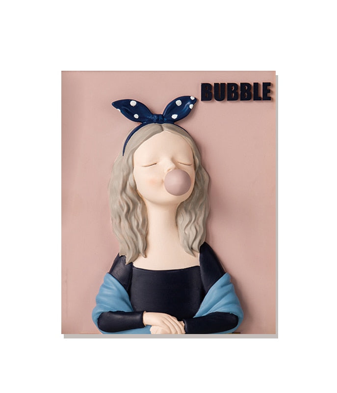 Bubble Girl Canvas Art