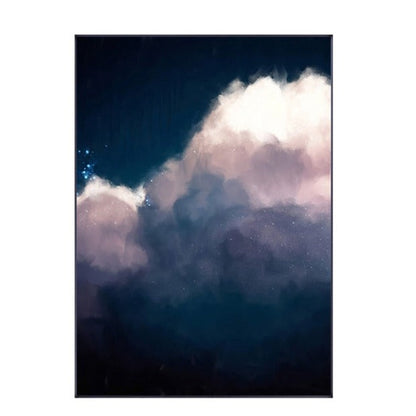 Pink White Clouds Canvas Art