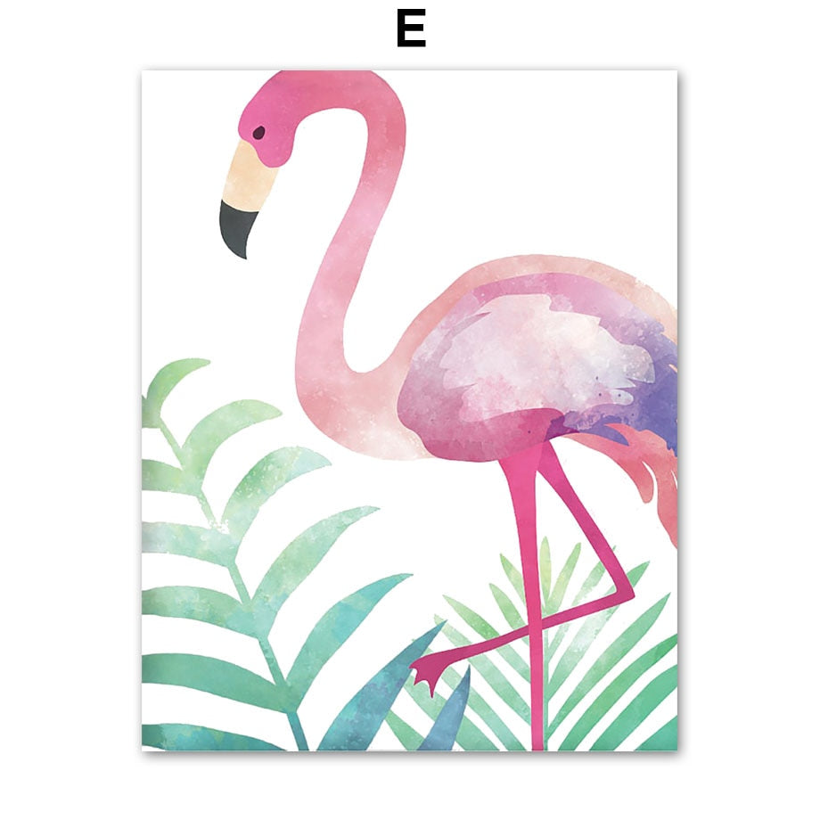 Pineapple Ice Cream Flamingo Canvas Art