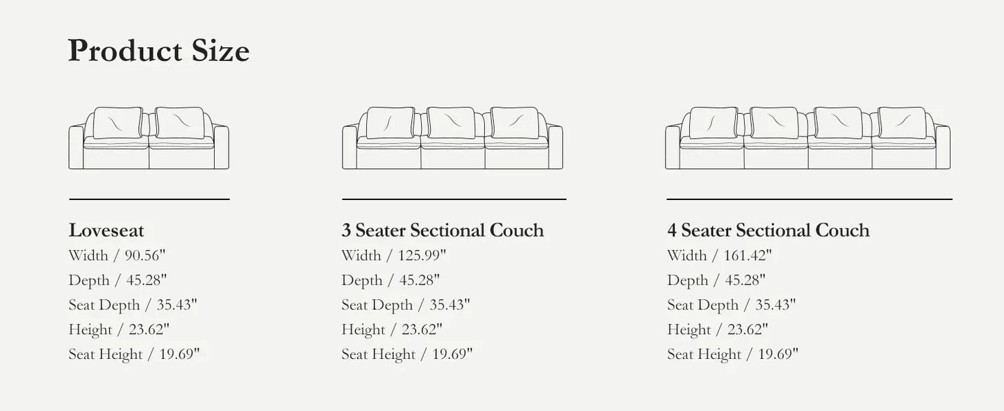 High-Density Memory Foam Modular Cloud Sofa