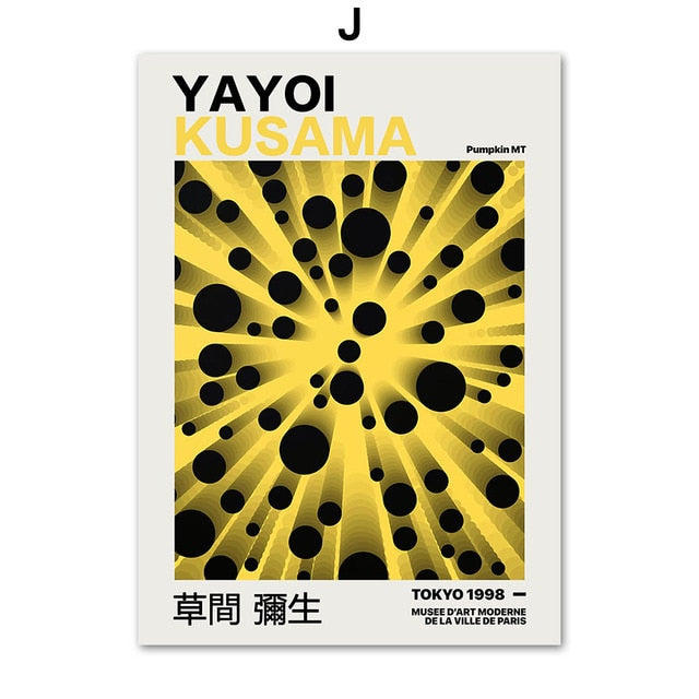 Abstract Yayoi Kusama Gallery Wall Art Canvas