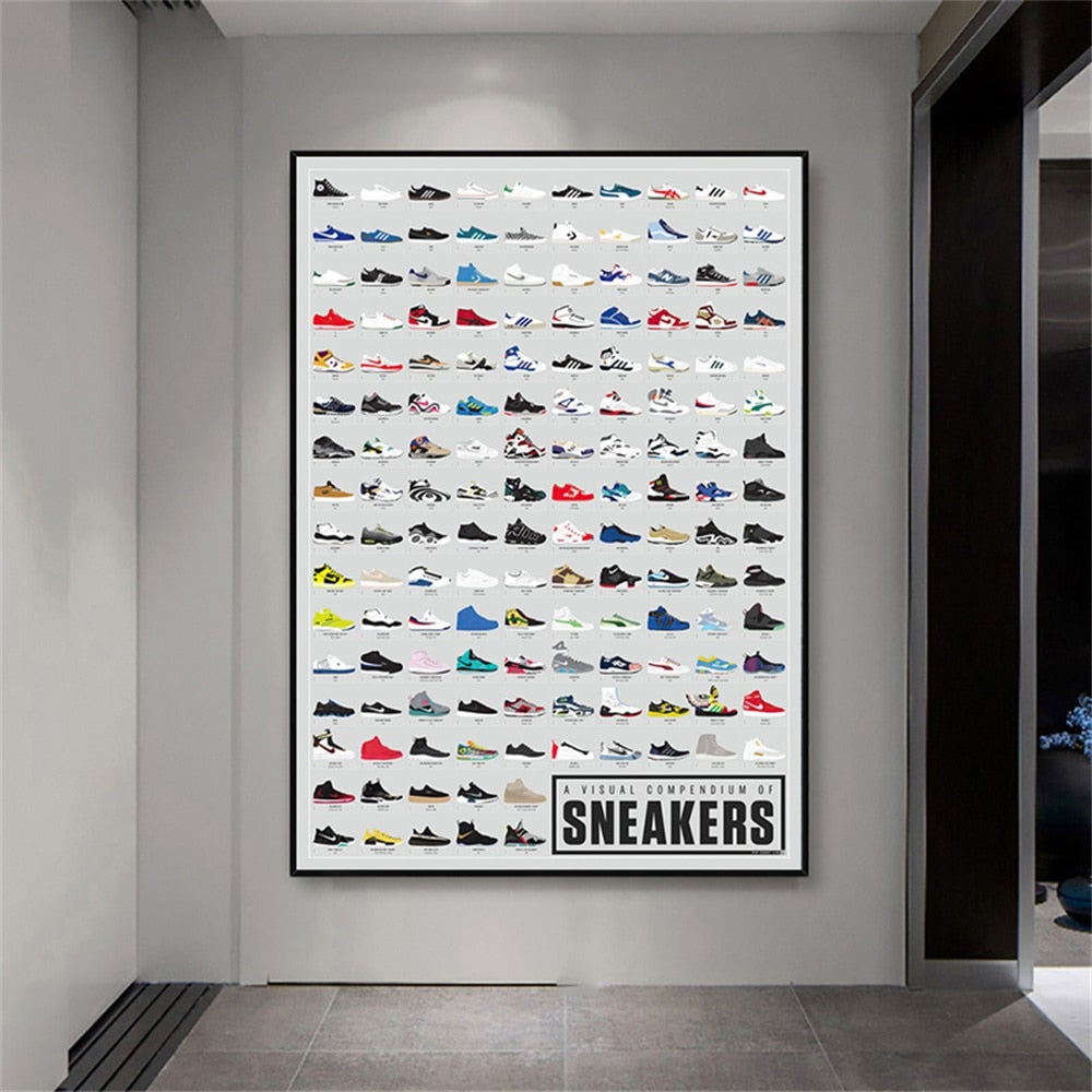 Visual Compendium Of Sneakers Canvas Art