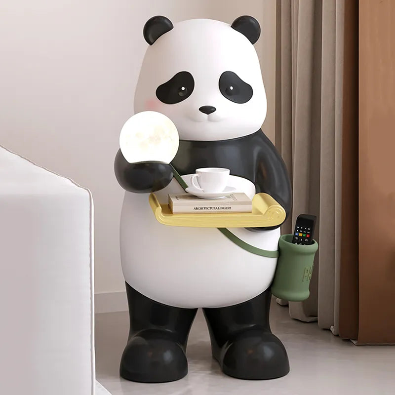 Panda Large Floor Ornament Lamp with Light