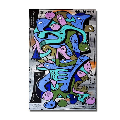 Abstract Picasso Graffiti Figure Canvas Art