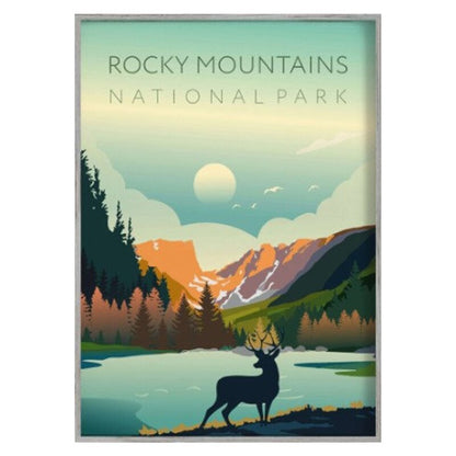 USA National Park Illustration Canvas Art