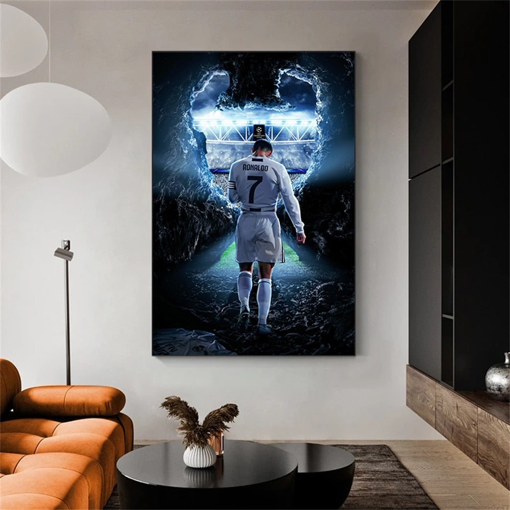 Football Legend CR7 Cristiano Ronaldo Canvas Art