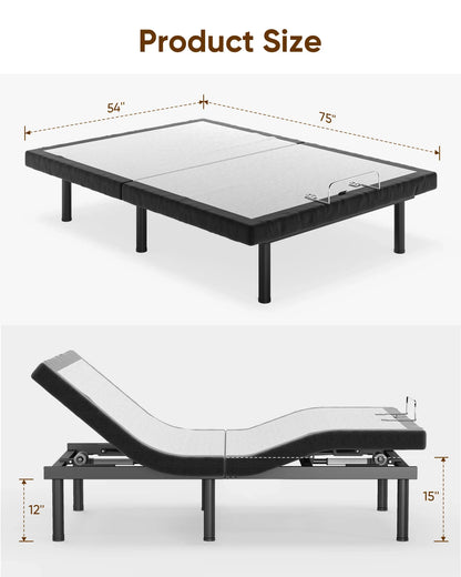 Adjustable Bed Frame with Massage