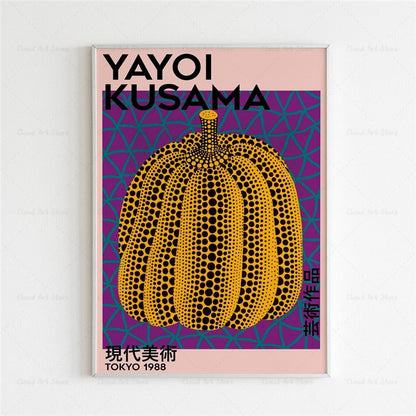 Yayoi Kusama Exhibition Wall Art Canvas