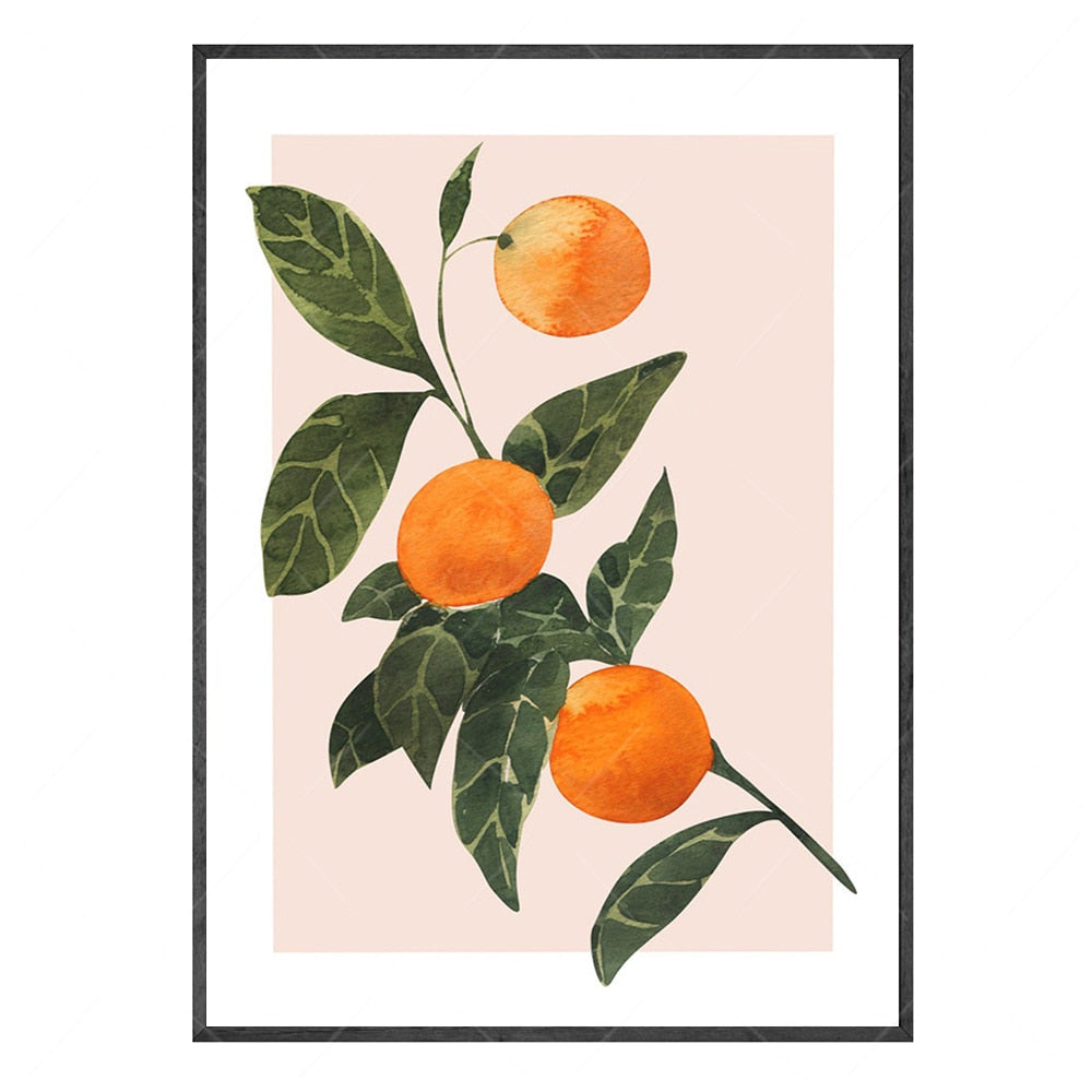 Fruit Lemon Orange Papaya Canvas Art