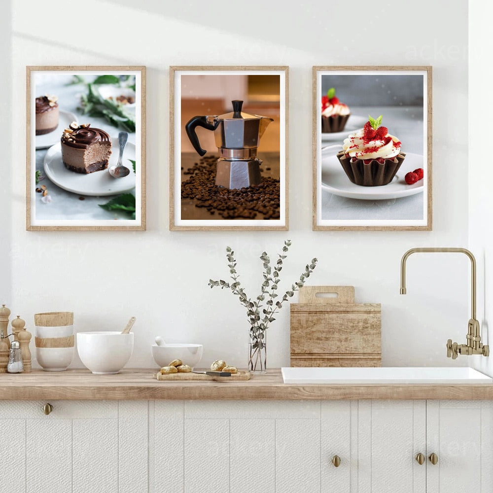 Afternoon Tea Dessert Coffee Canvas Art