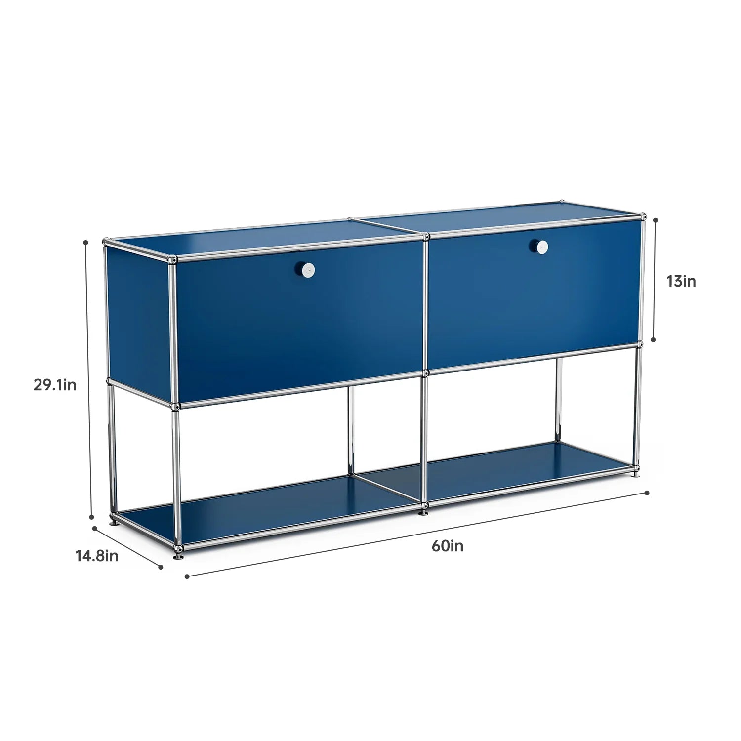 USM Haller Blue Modular Storage Cabinet Replica