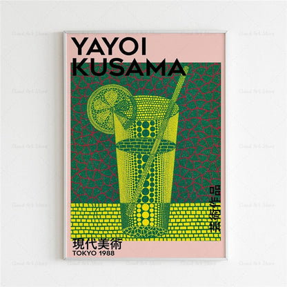 Yayoi Kusama Exhibition Wall Art Canvas