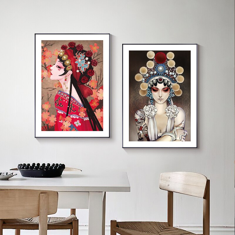 Chinese Traditional Peking Opera Female Canvas Art