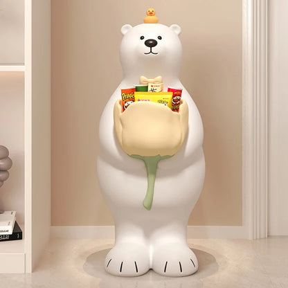 White Bear Storage Floor Ornament