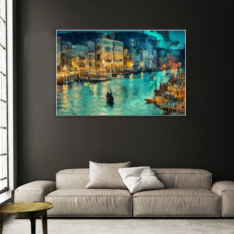 Water City Venice Oil Painting Canvas Art