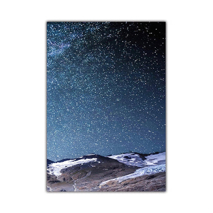 Starry Night Sky Landscape Canvas Art