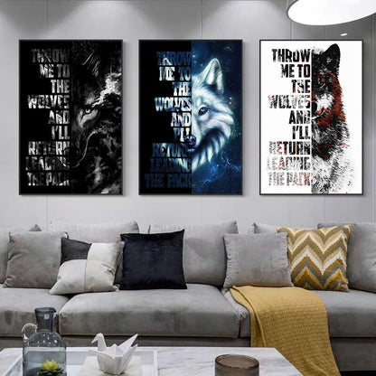 Wolf Inspiration Quotes Canvas Art