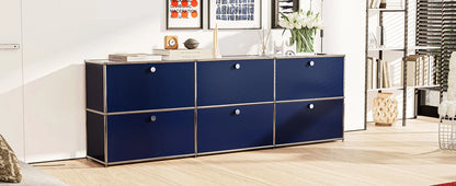 USM Haller Blue Modular Storage Cabinet Replica