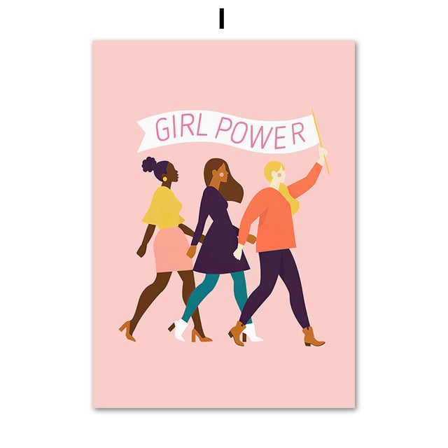 Feminist Women Empowerment Wall Art Canvas