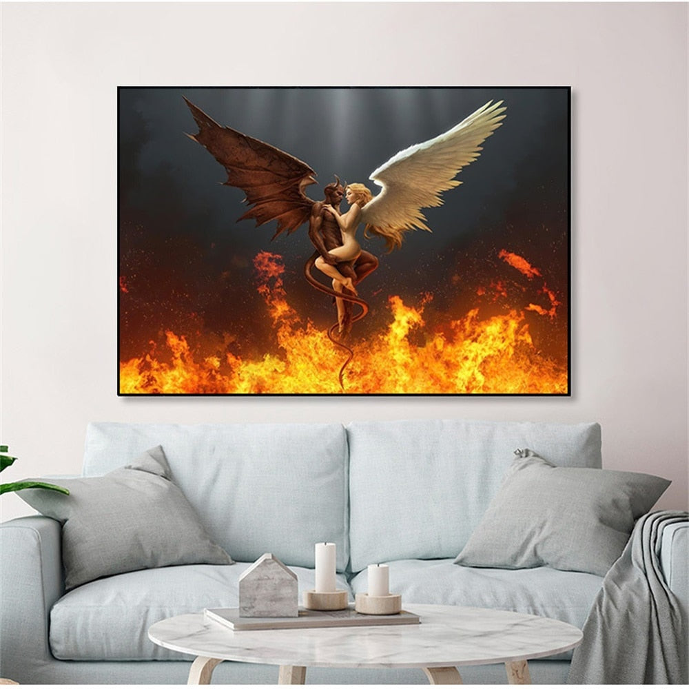 Angel and Demon Canvas Art