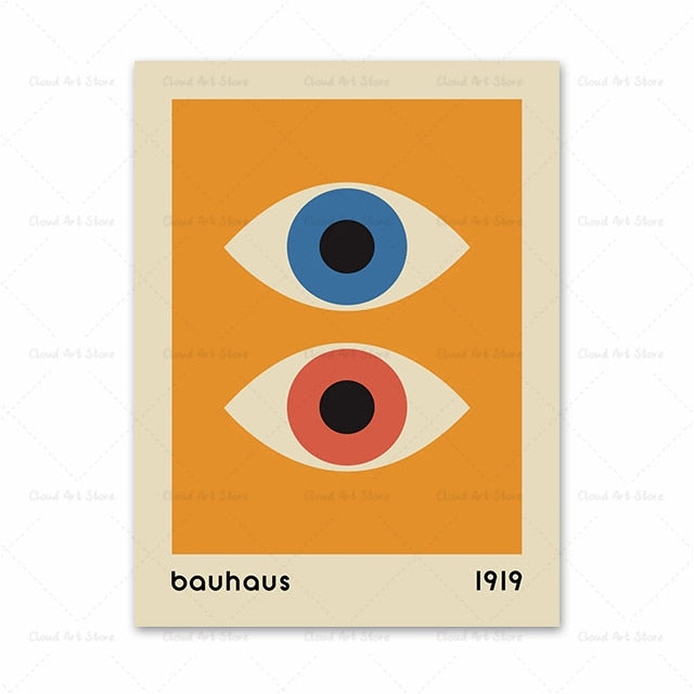 Abstract Bauhaus Gallery Wall Canvas Art