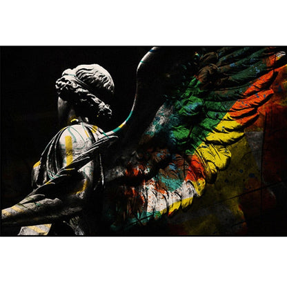 Greek Statue Graffiti Canvas Art