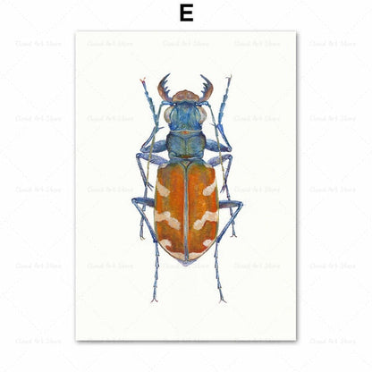 Beetle Insect Bee Nursery Room Canvas Art