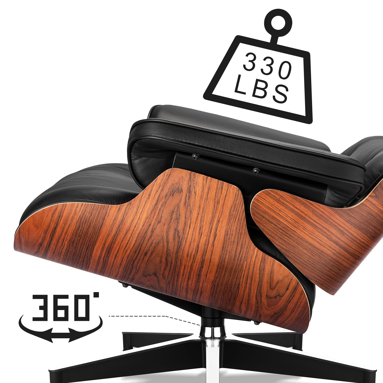 Eames Lounge Chair and Ottoman (Tall Version)