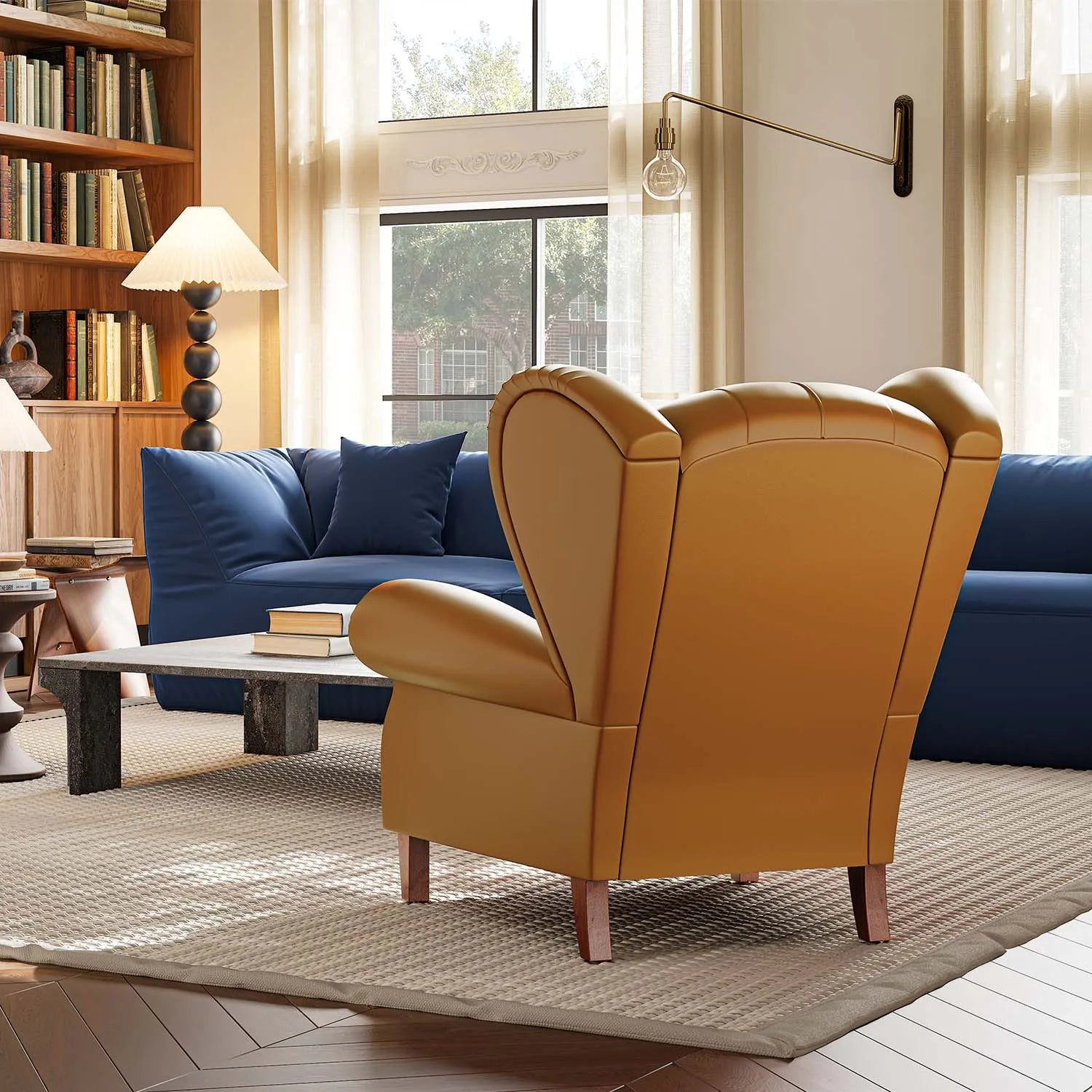 Walt Mid-Century Leather Armchair