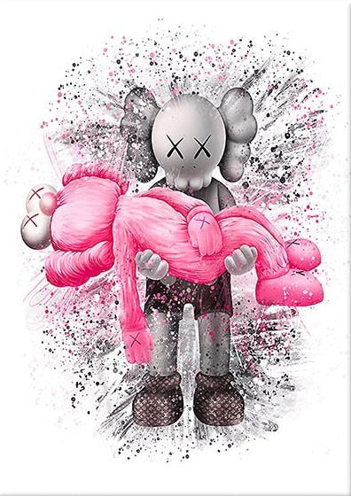 Kaws Cute Wall Art Canvas