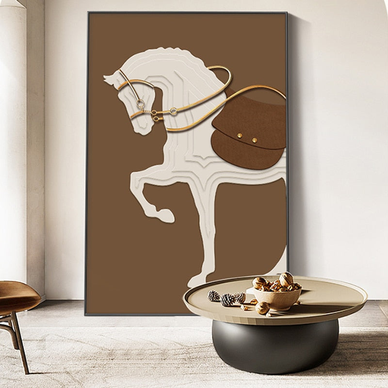 Minimalist Horse Canvas Art