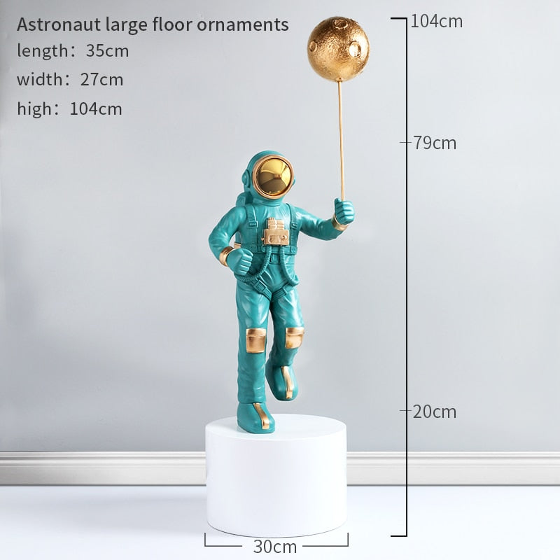 Astronaut Planet Balloon Statue