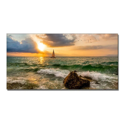 Sunset Seascape Wall Art Canvas