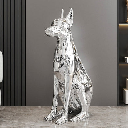 Robot Dog Electroplated Floor Ornament