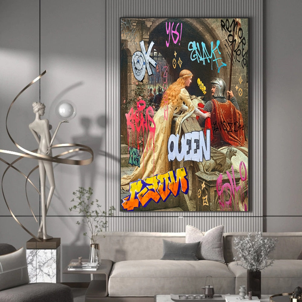 Princess and Soldier Canvas Art