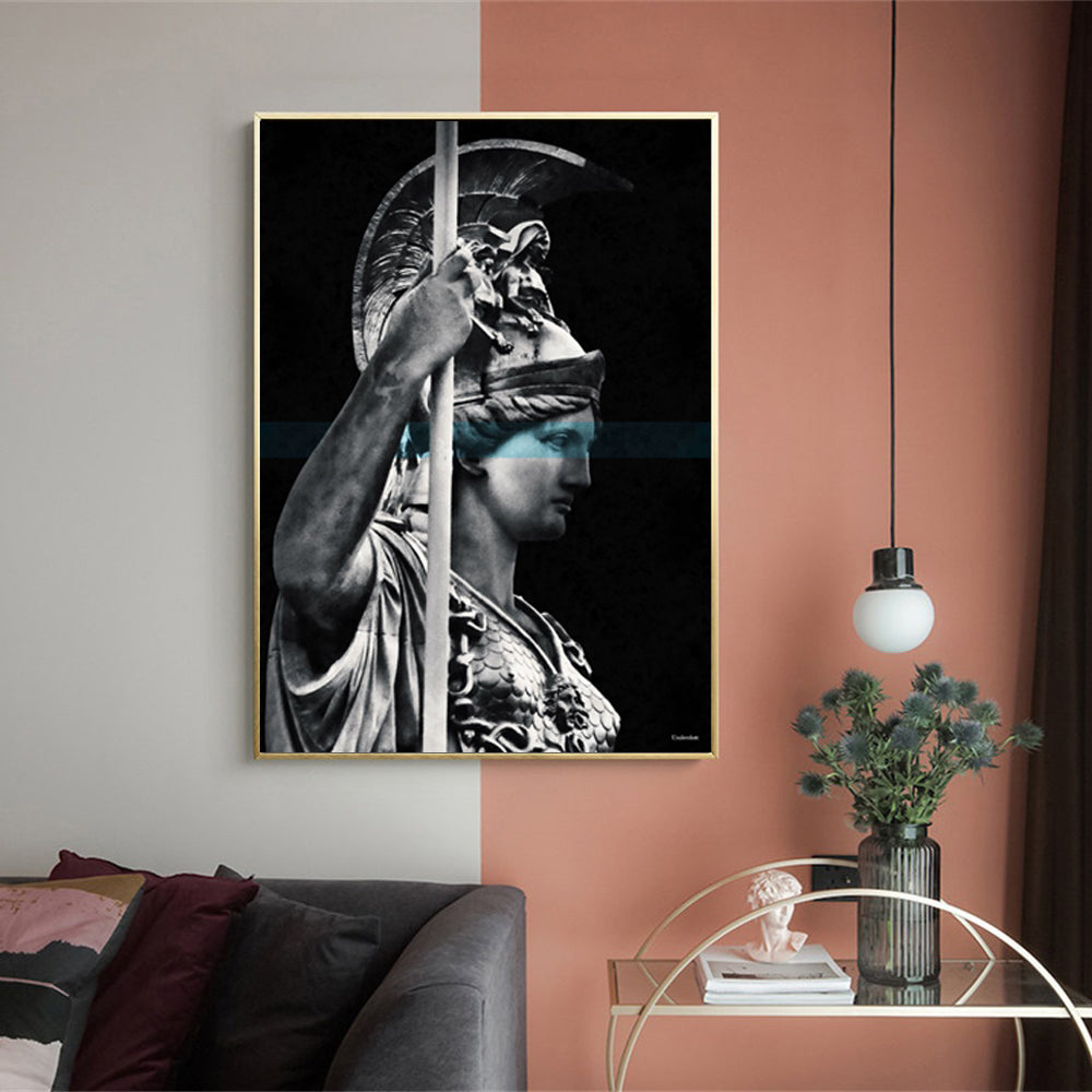 Black and White Athena Canvas Art