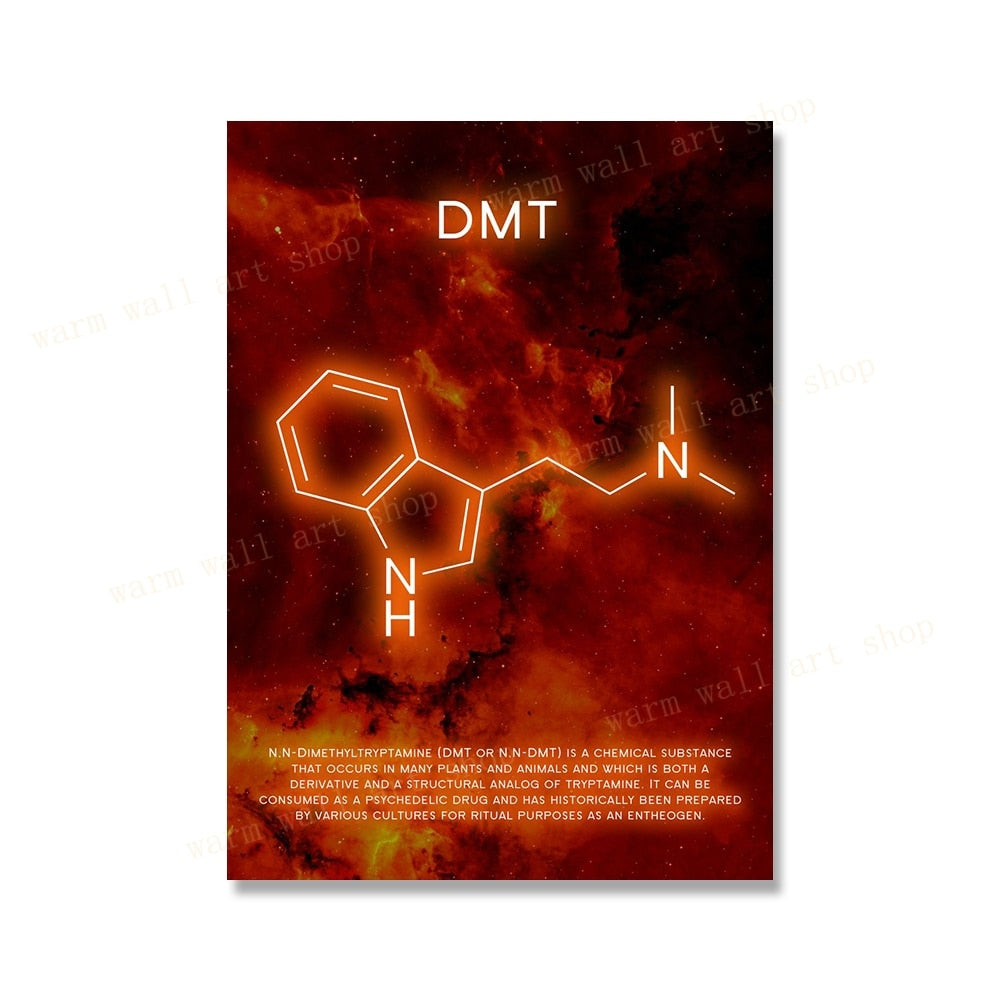 Psychedelic Molecule Canvas Art