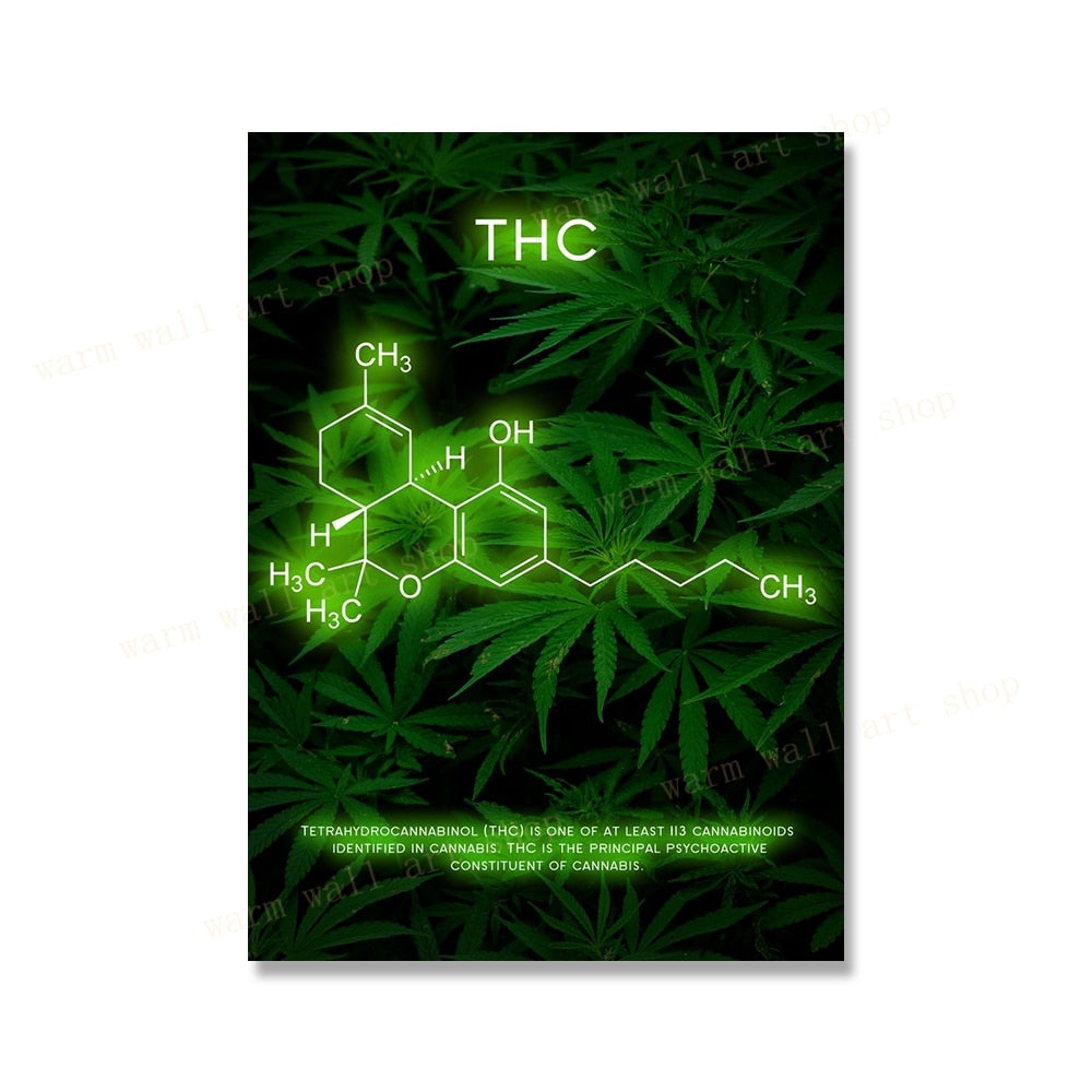 Psychedelic Molecule Canvas Art