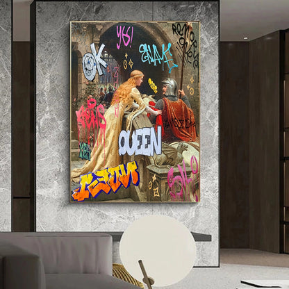 Princess and Soldier Canvas Art